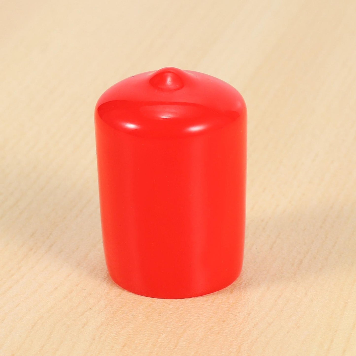 20pcs Rubber End Caps 19mm Id Pvc Round Tube Bolt Cap Cover Red