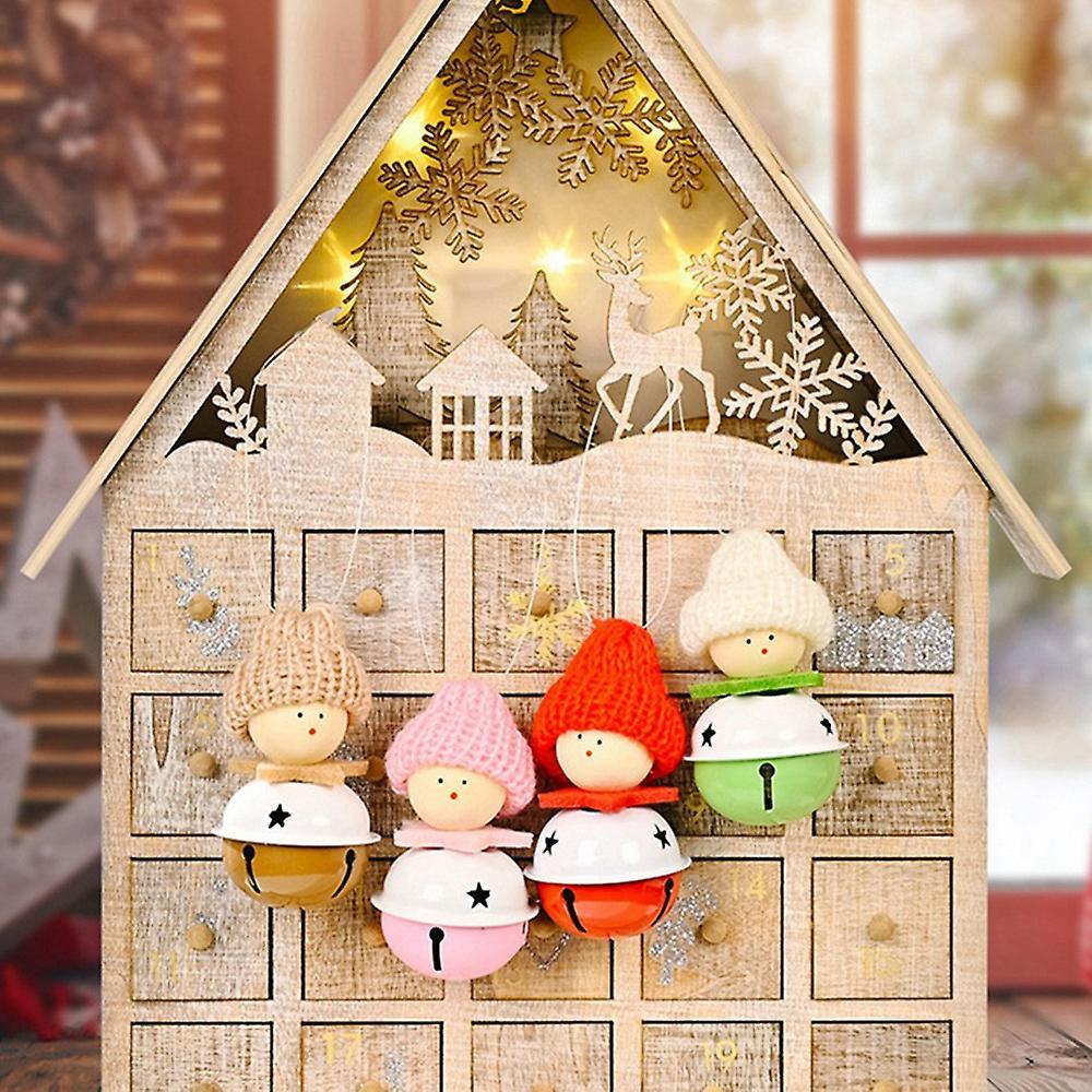 4pcs Knitted Hat Bell Pendant Christmas Ornaments Pendants Hanging