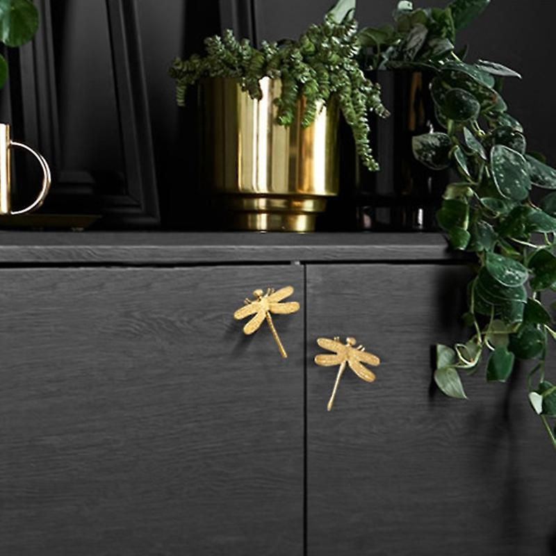 Dragonfly Brass Handles Door Knobs for Kitchen Cupboard Drawer 1pcs