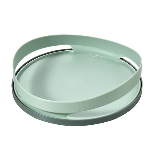 Kitchen Spice Storage Tray Rotating Cosmetic Organizer Box (green)