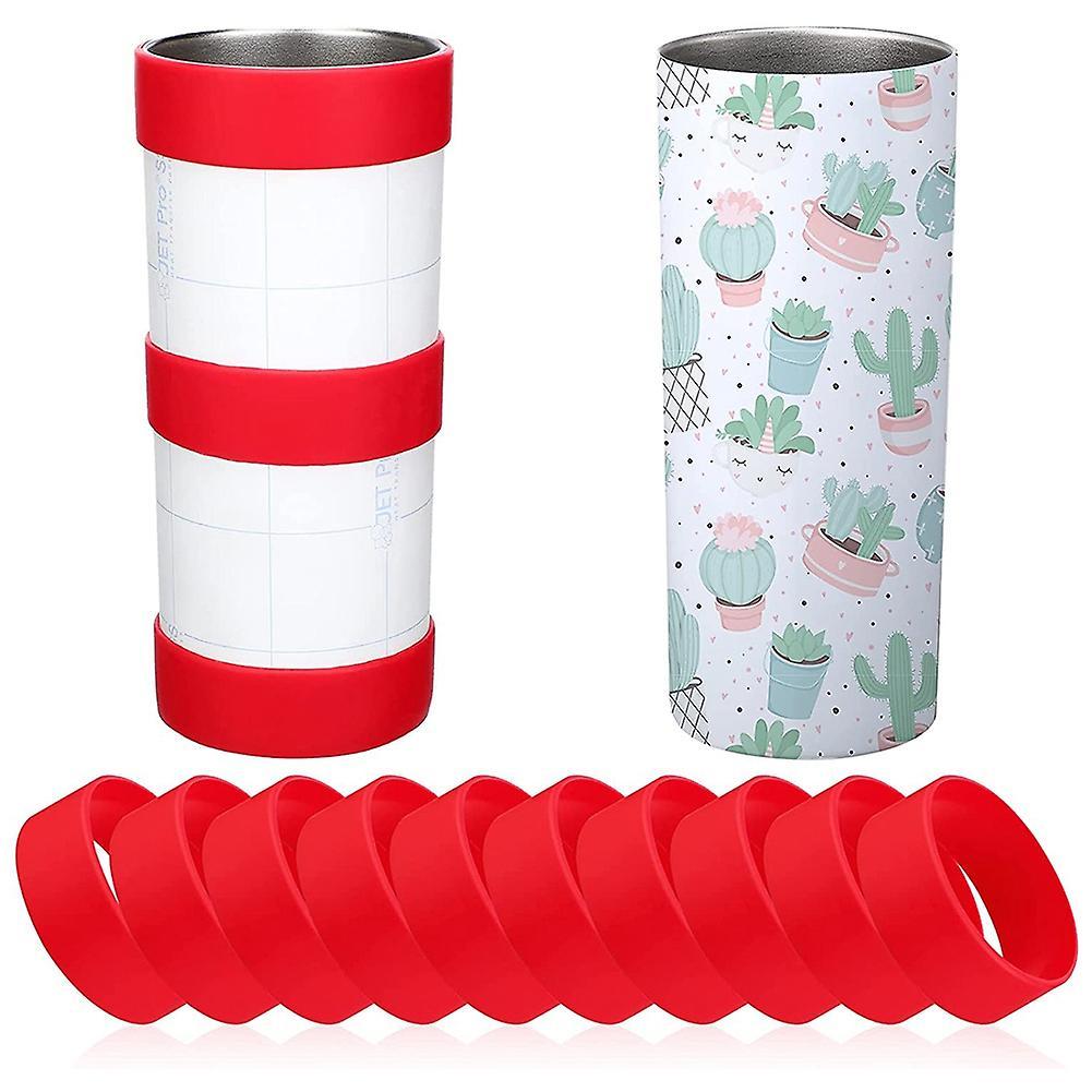 10pcs Silicone Straps for Sublimation Protective Coaster Cover