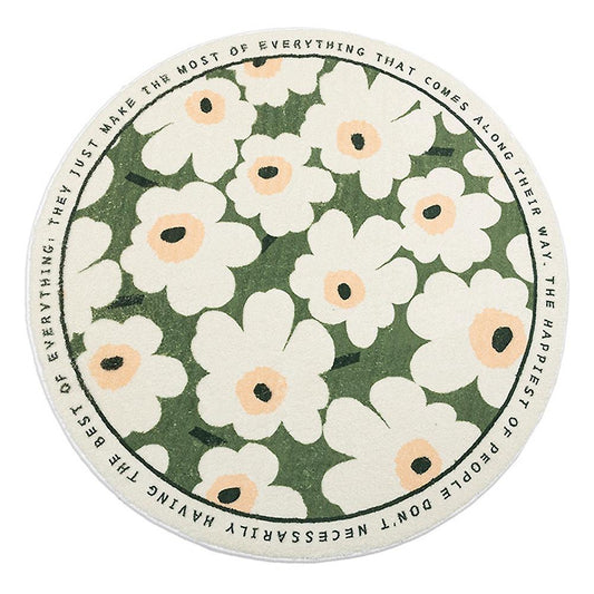 Nordic Living Room Carpet Non-slip Bedroom Round Carpets -60cm