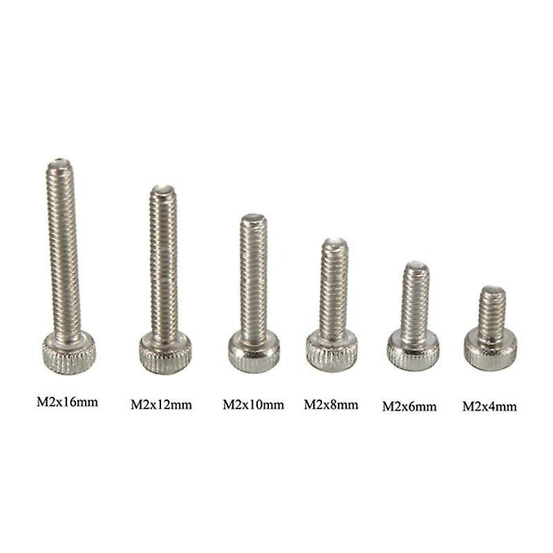 180pcs/set M2 * 4 / 6 / 8 / 10 / 12 / 16mm Screw Stainless Steel Kit