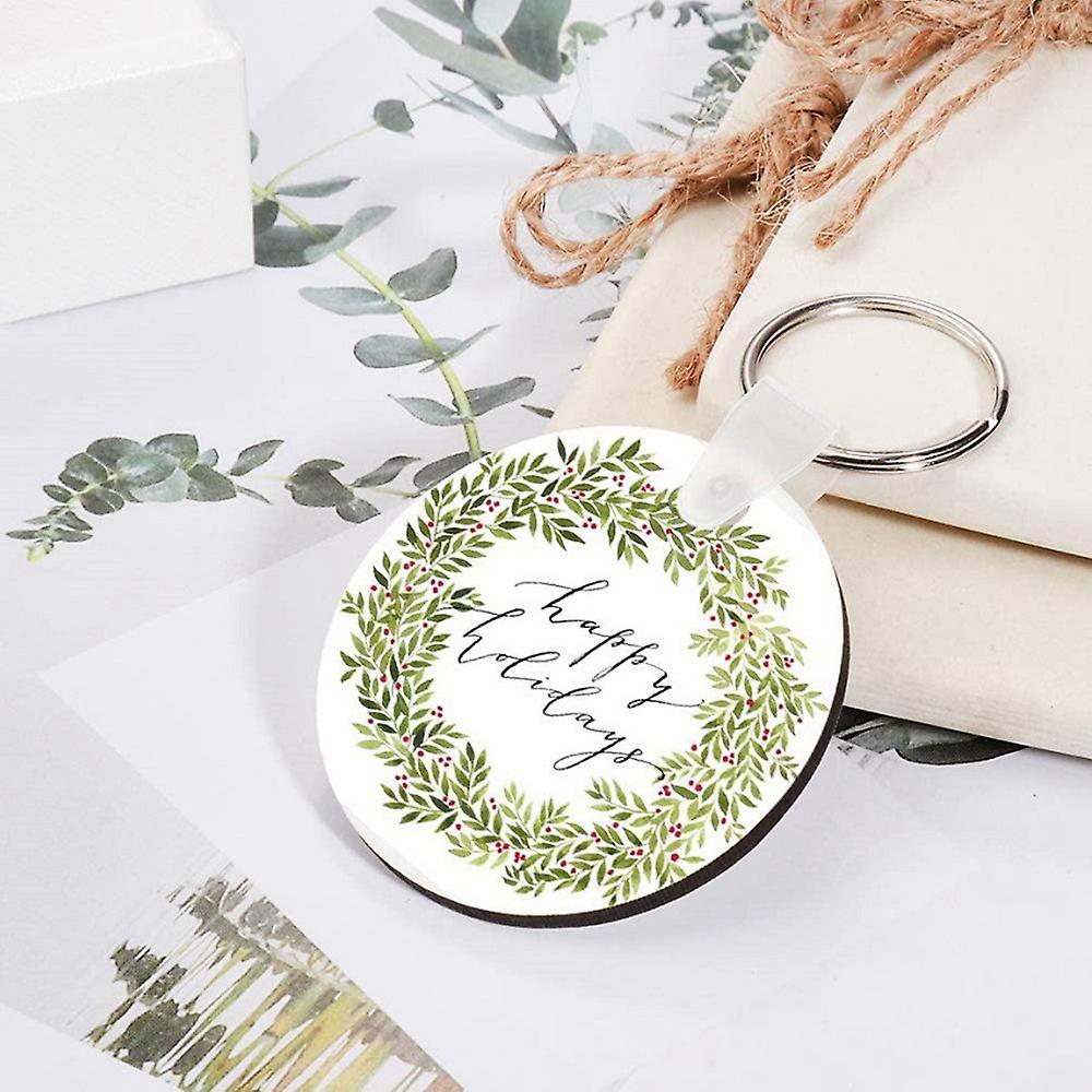 20pcs Sublimation Blank Keychain Diy with Key Ring Thermal Transfer