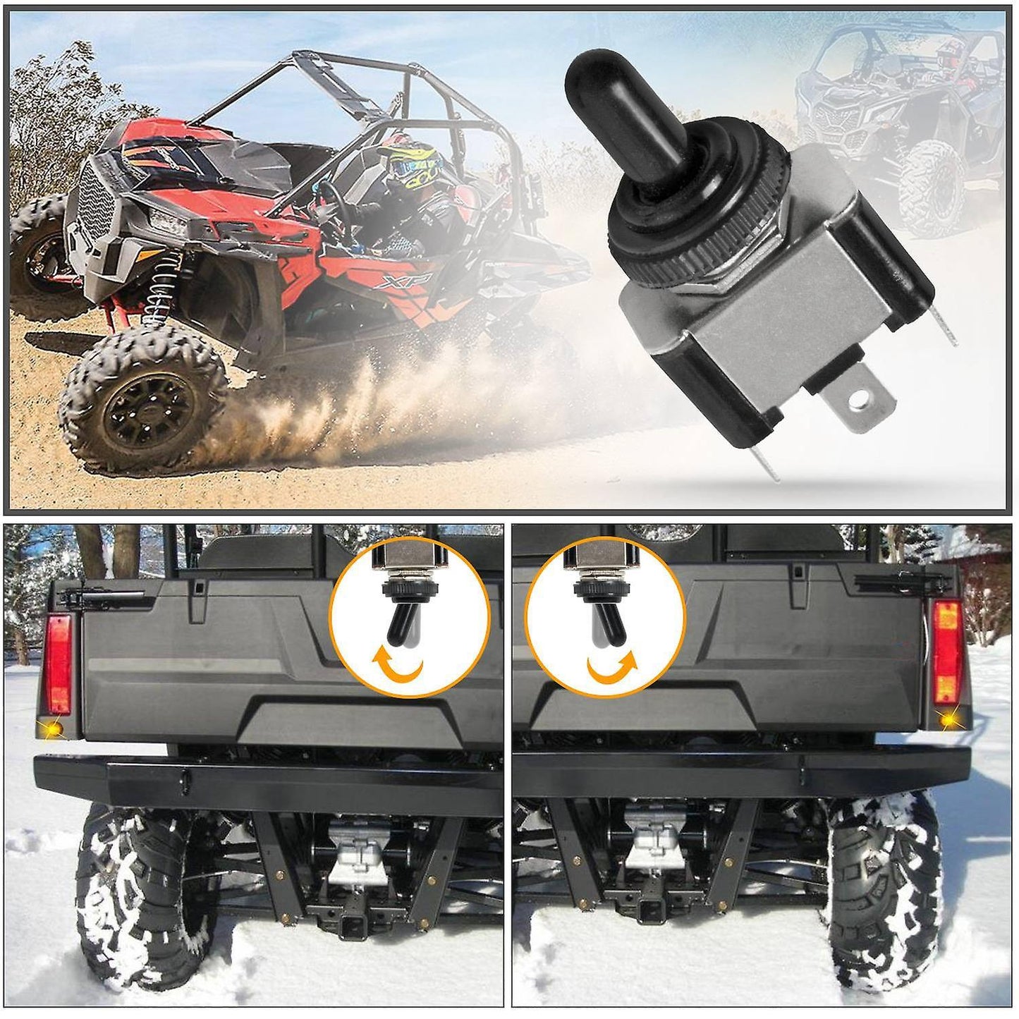 Utv Atv Universal Turn Signal with Column Turn Switch&horn B