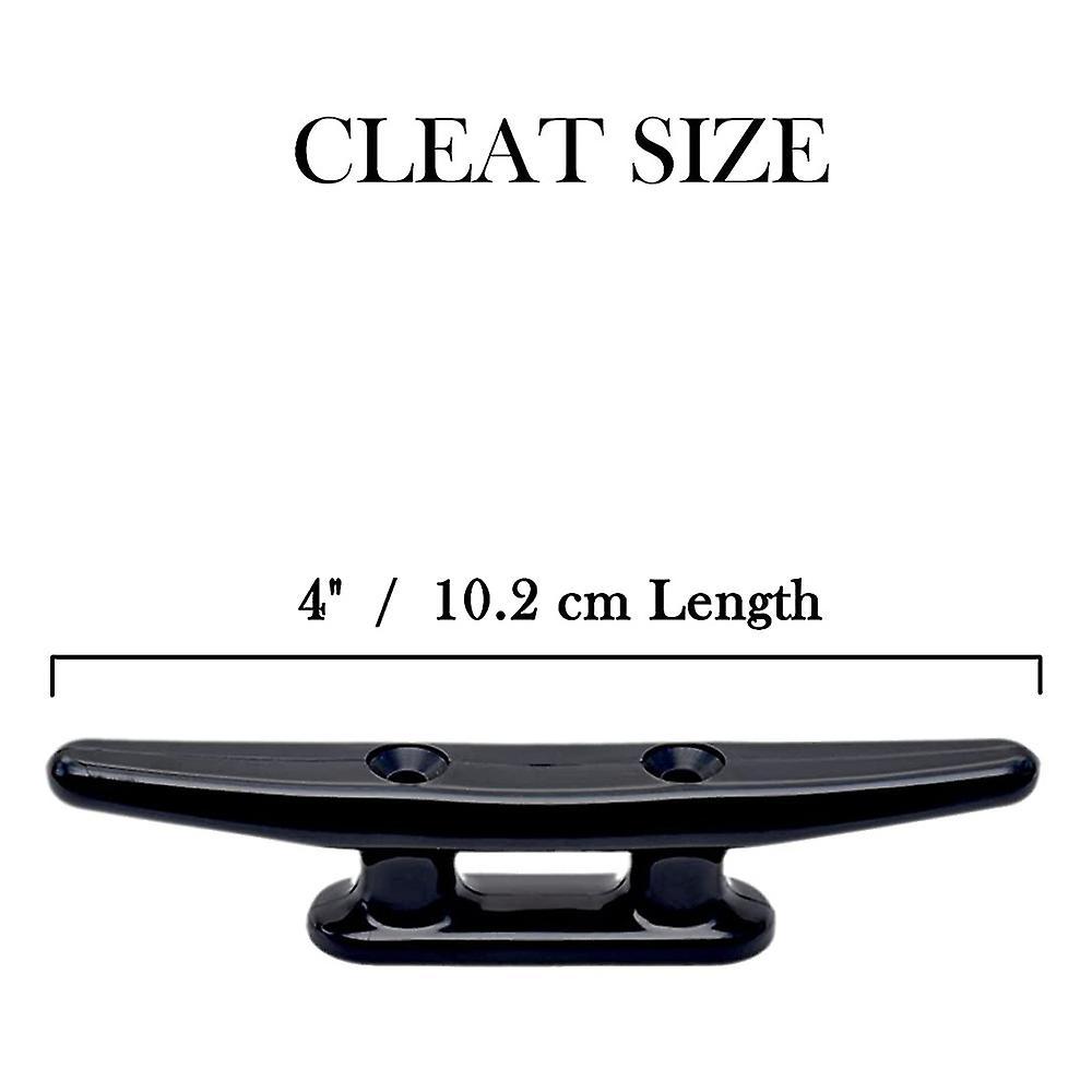2pack 4 Inch Black Boat Cleat Boat Dock Cleats Strong Nylon Cleats