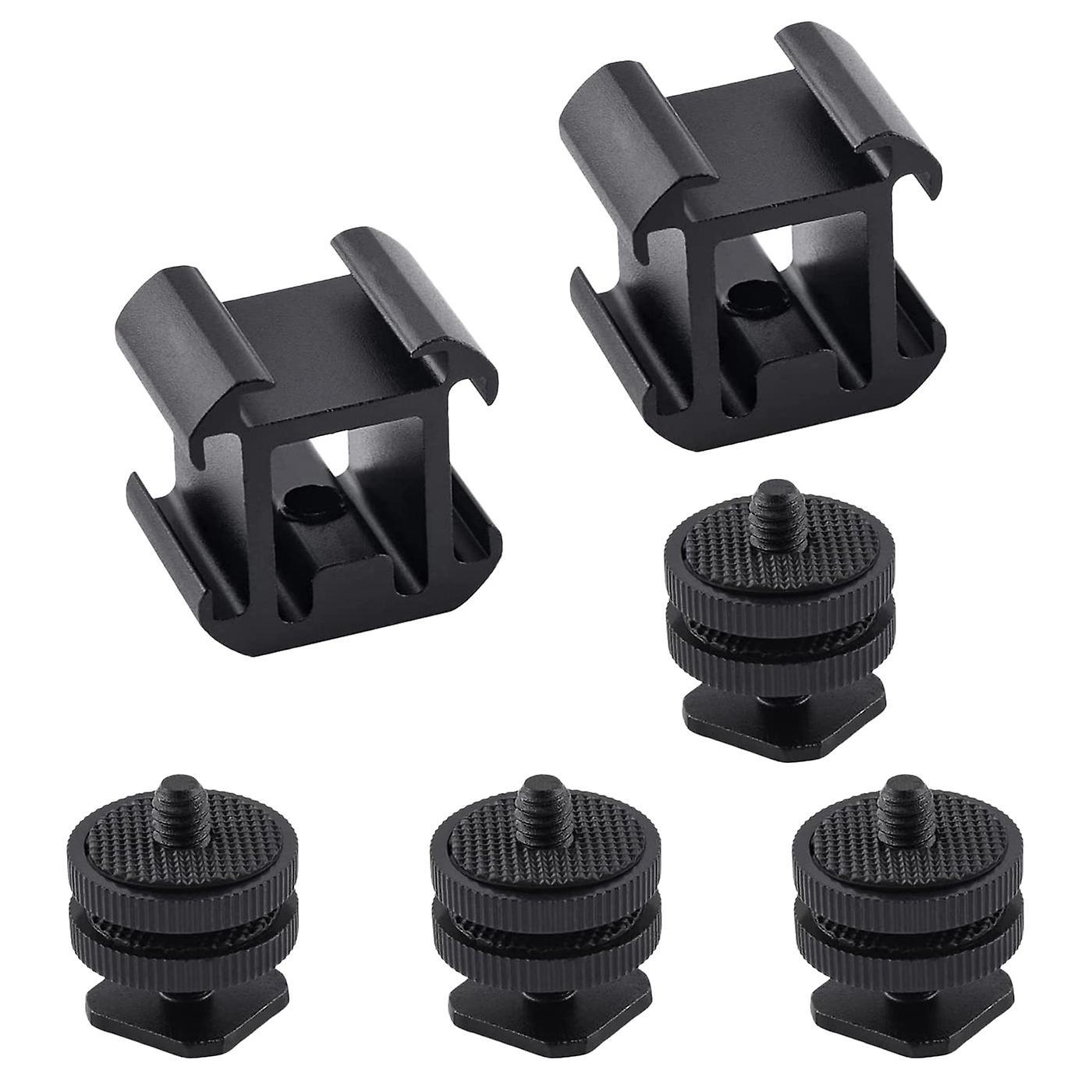 6pcs 1/4 Hot Shoe Adapter Screw Adapters for Flashlight Microphone