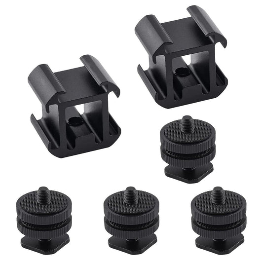 6pcs 1/4 Hot Shoe Adapter Screw Adapters for Flashlight Microphone