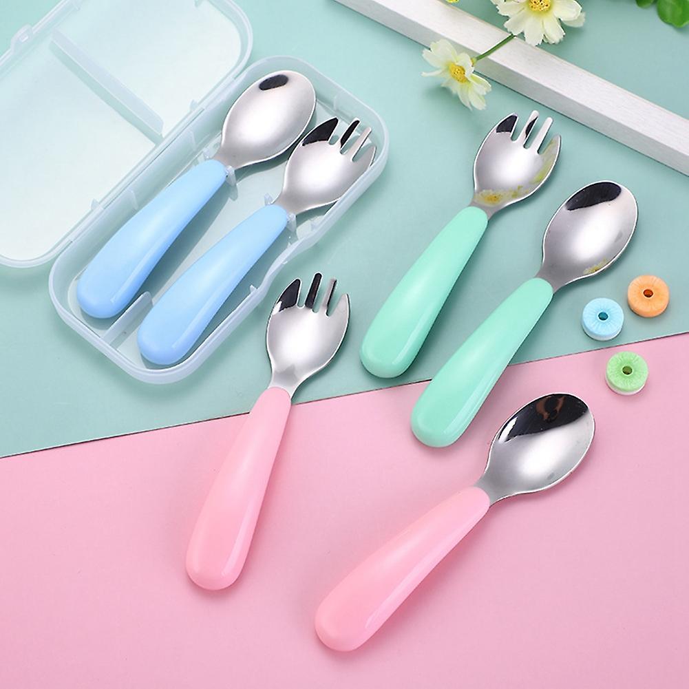 6pcs Stainless Steel Tableware Set Children's Spoon Fork Tableware
