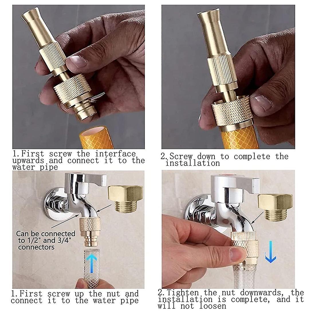 Garden Water Hose Nozzle,hose Sprayer Nozzle,high Pressure Brass