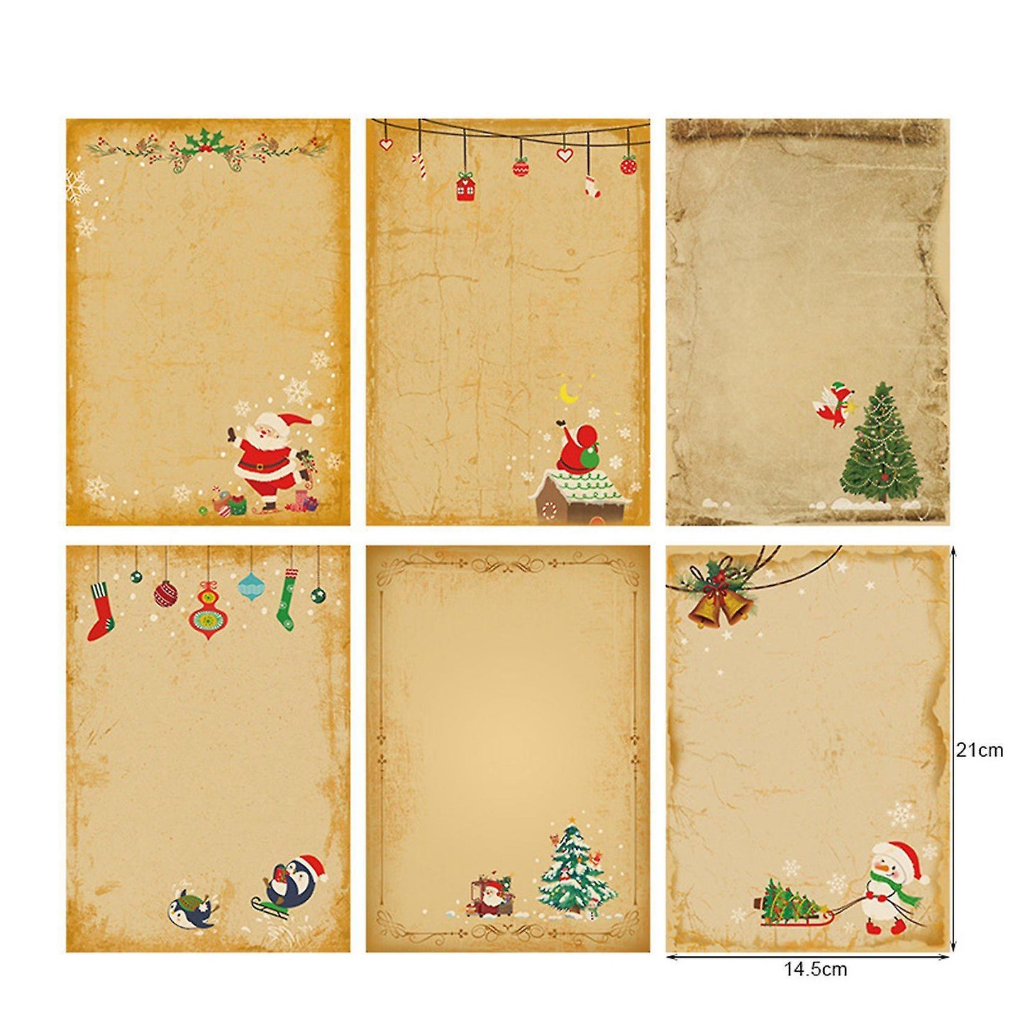 37pcs Christmas Gift Envelope Stationery Set Kraft Paper