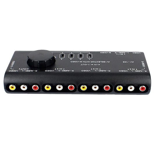 4-in-1 Out Av Rca Switch Box Av Audio Video Switcher 4 Way Splitter
