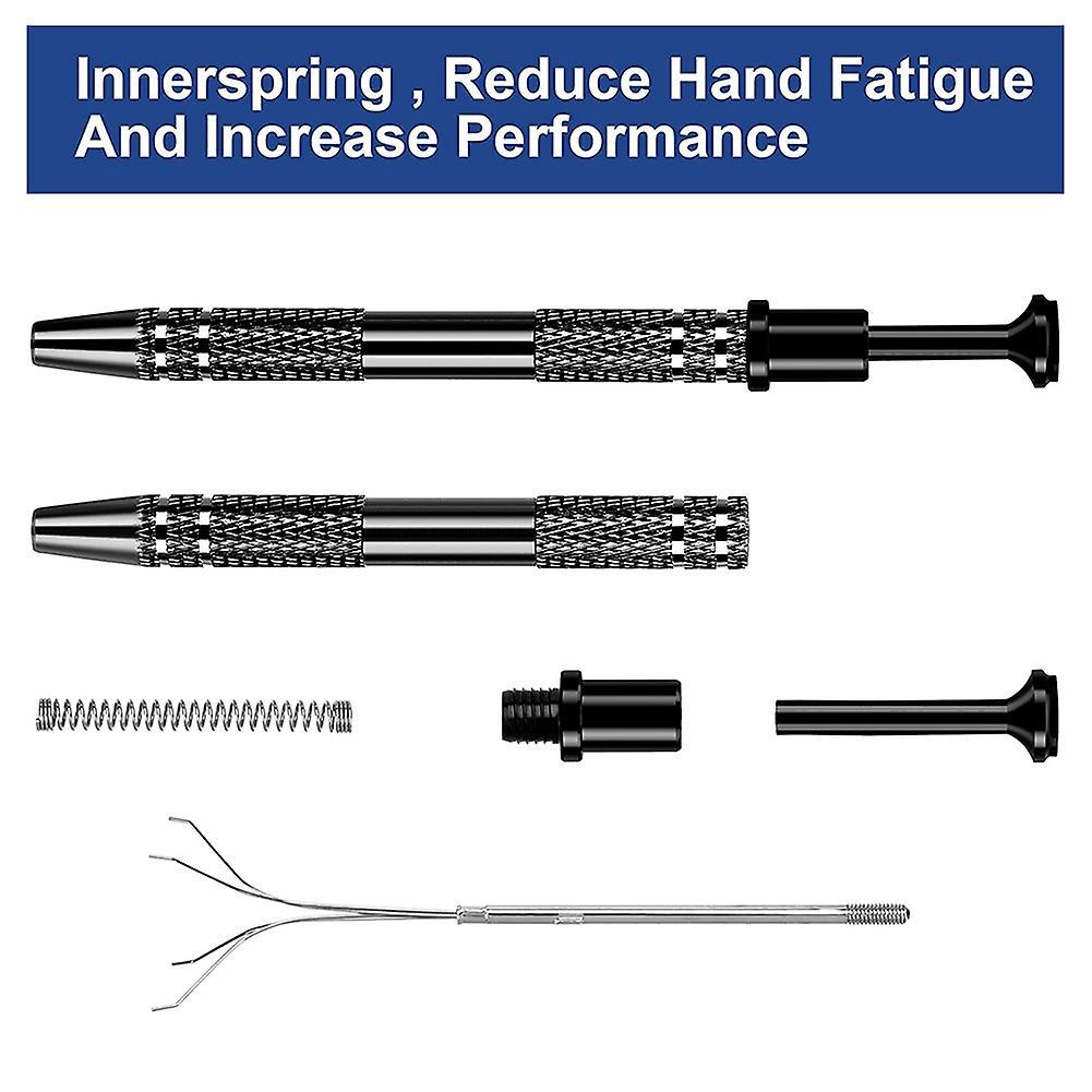 3 Pack 4-claw Pick Up Tool, for Ic Chip, Electronic Components, Black