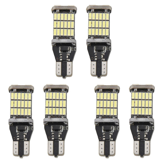 6pcs T15 Error Free 4014 45smd Highlighting Brake Light Bulb Dc12v