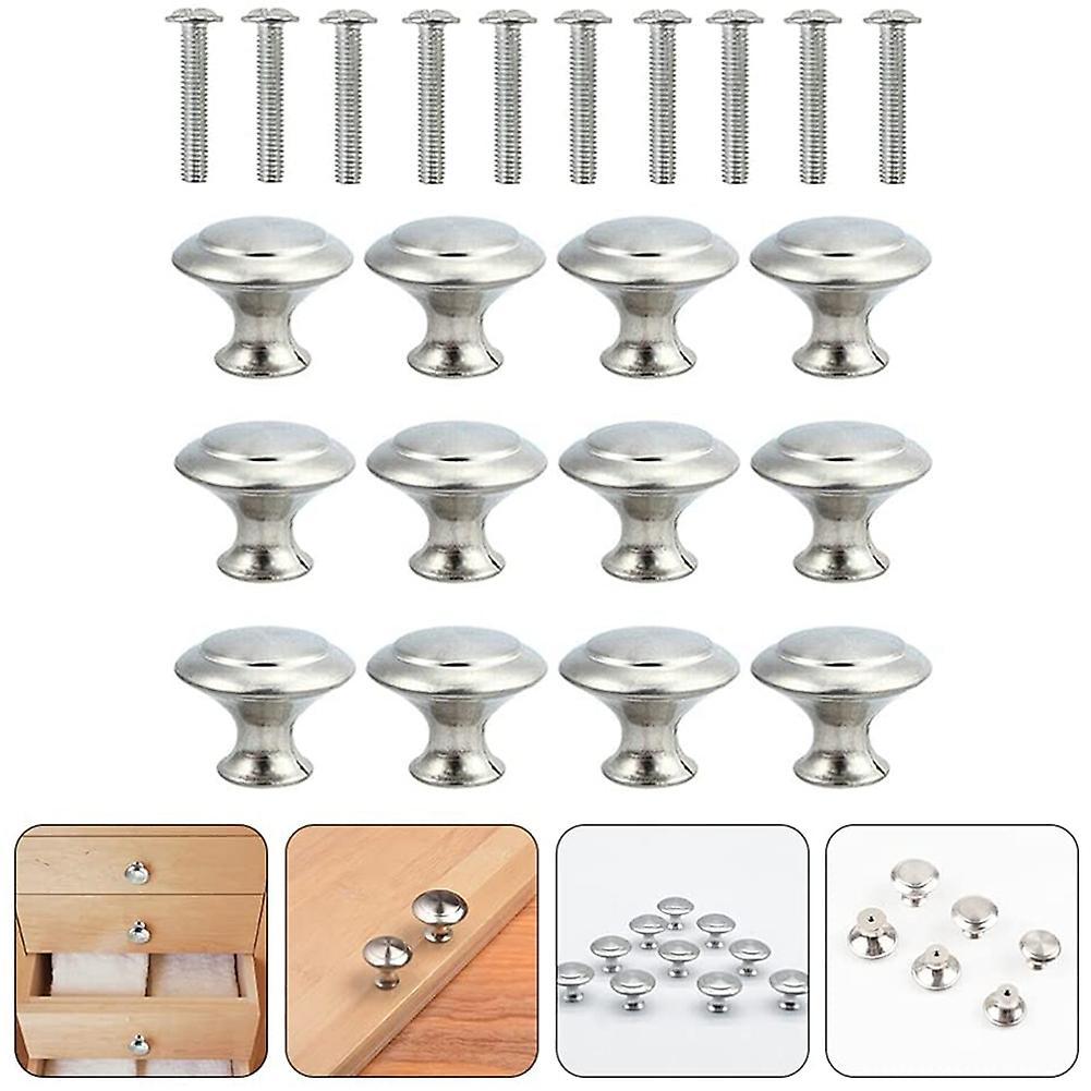 12pcs Stainless Steel Drawer Knobs Doorknobs Pull Handle