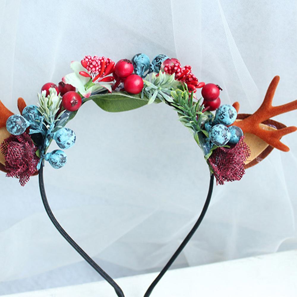 Christmas Antlers Headband Women Girl Headband(d)