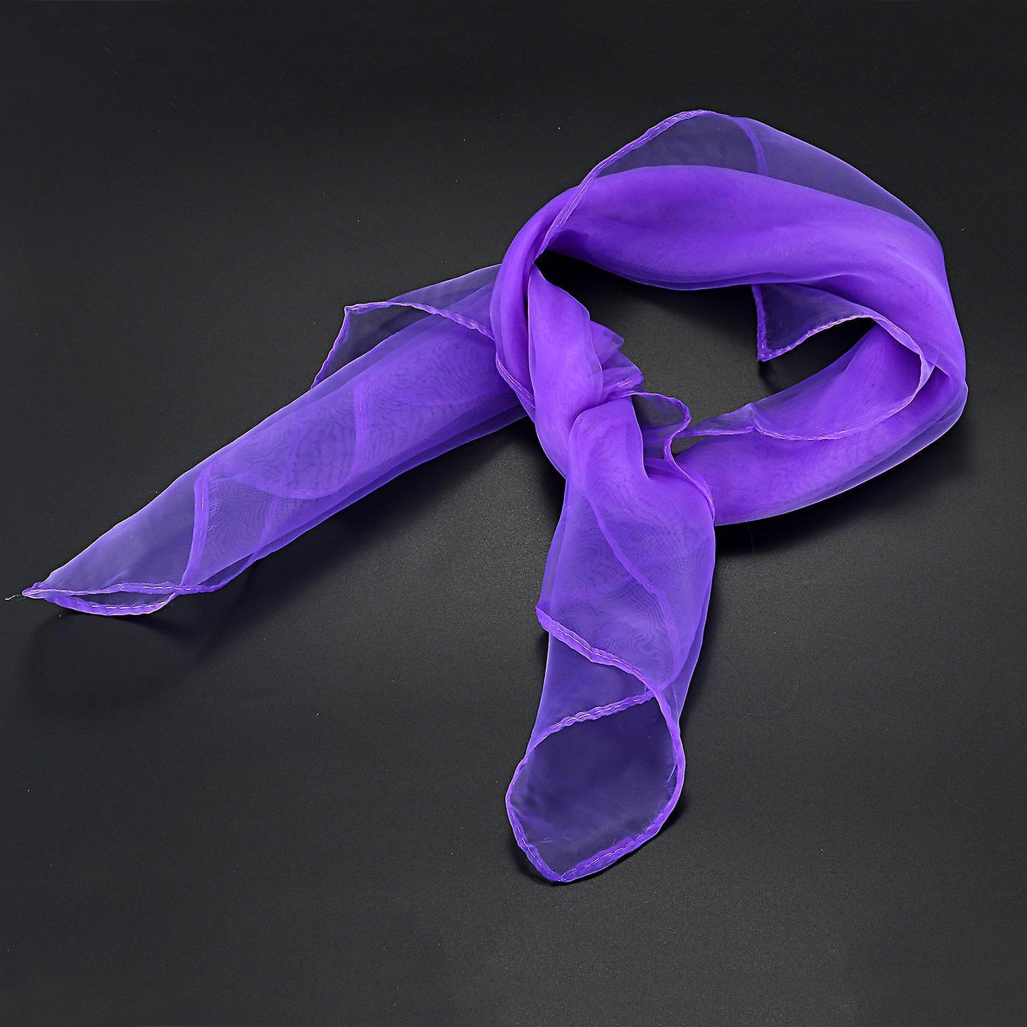 Plain Chiffon Neck Scarf Head Scarves 70 Cm X 70cm (light Purple)
