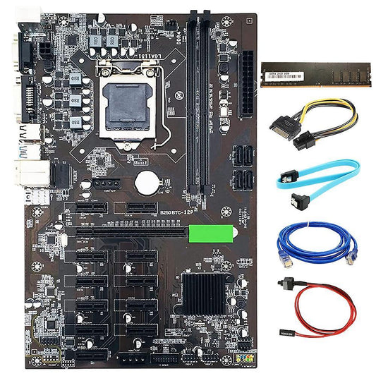 B250 Btc Mining Motherboard Kit Lga1151 Ddr4 Pci-e X16 with Ddr4