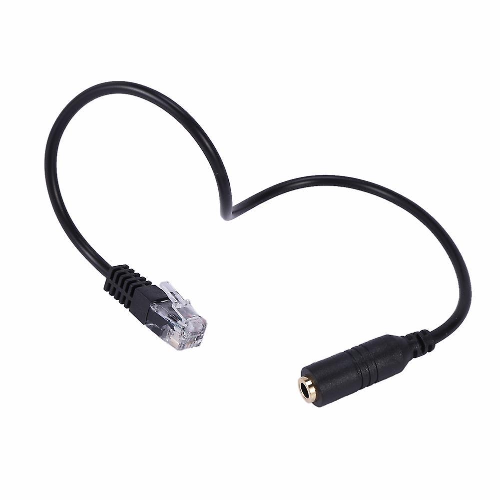 2pcs 3.5mm Plug Jack to Rj9 Phone Headset Earphone Adapter Cable