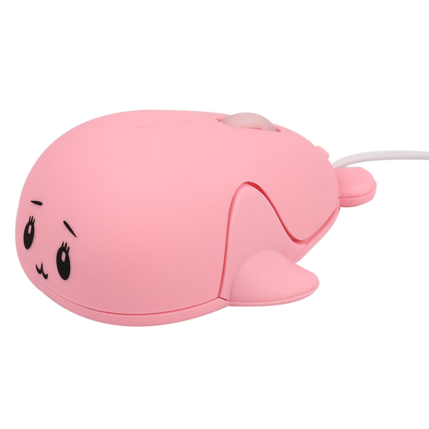 Mouse 1200 Dpi Cute Dolphin Optical Wired Usb Game Mouse Pink Plastic