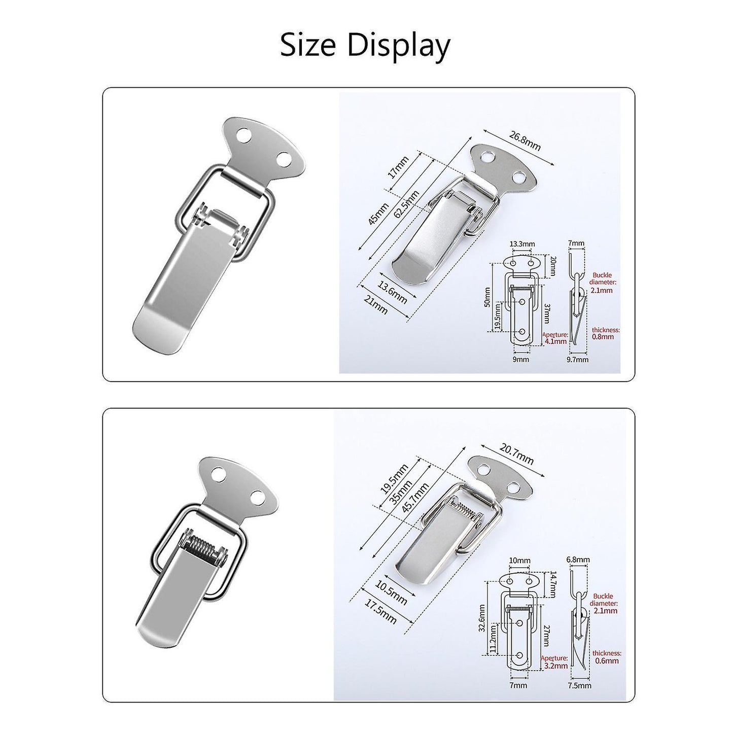 12 Sets Toggle Latch Catch Clamp Spring Loading Toggle Case Box