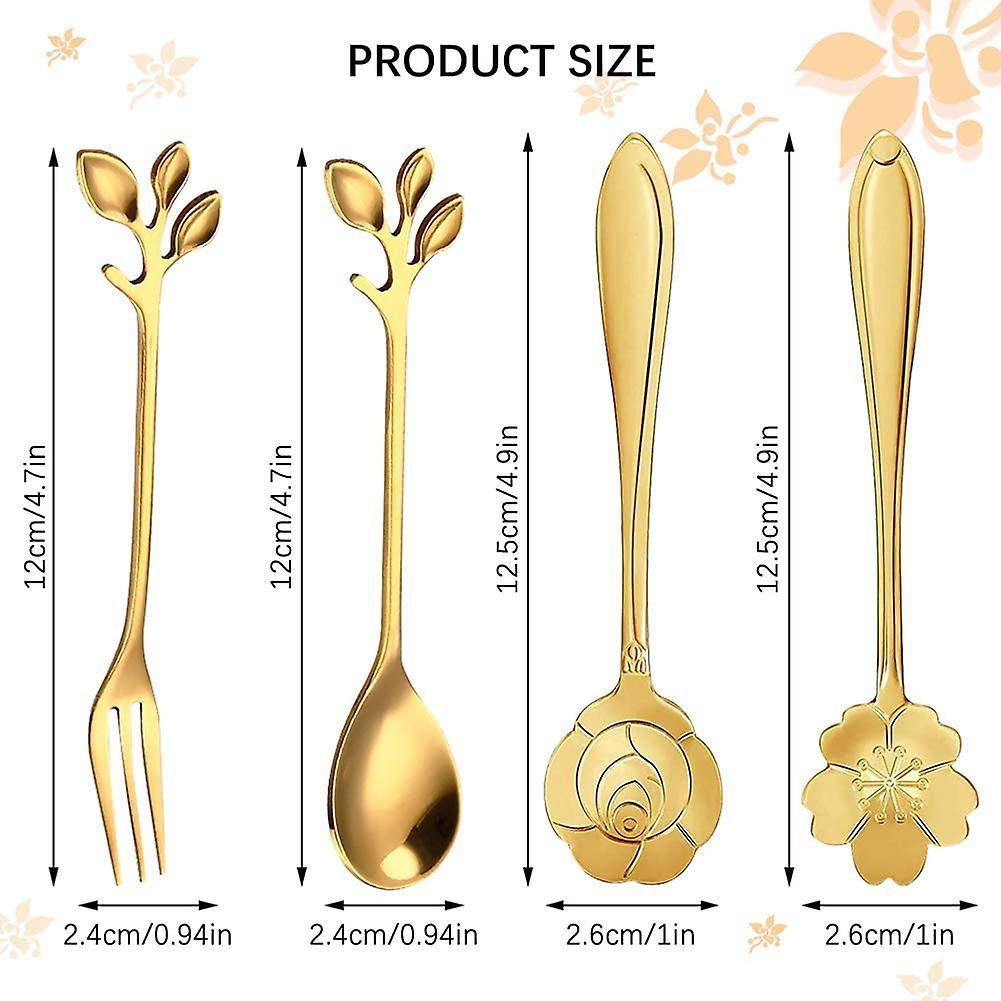 Appetizer Forks Metal Dinner Forks for Dessert Coffee Tea Stirring