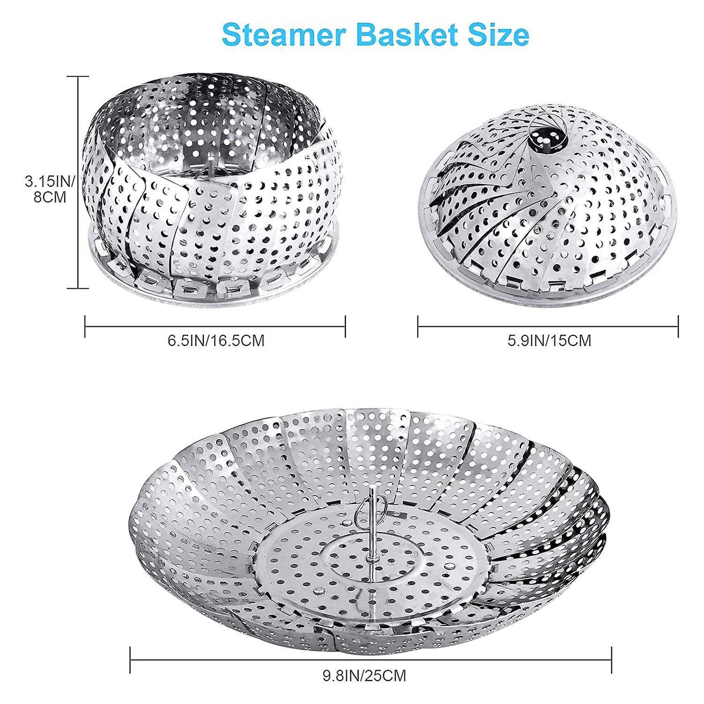 Folding Veggie Vegetable Steamer Basket,stainless Steel Steamer