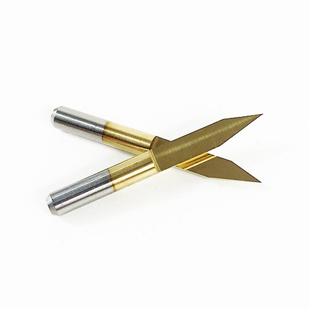10pcs Tip Titanium Coated Flat Bottom Carbide Pcb Engraving Bits