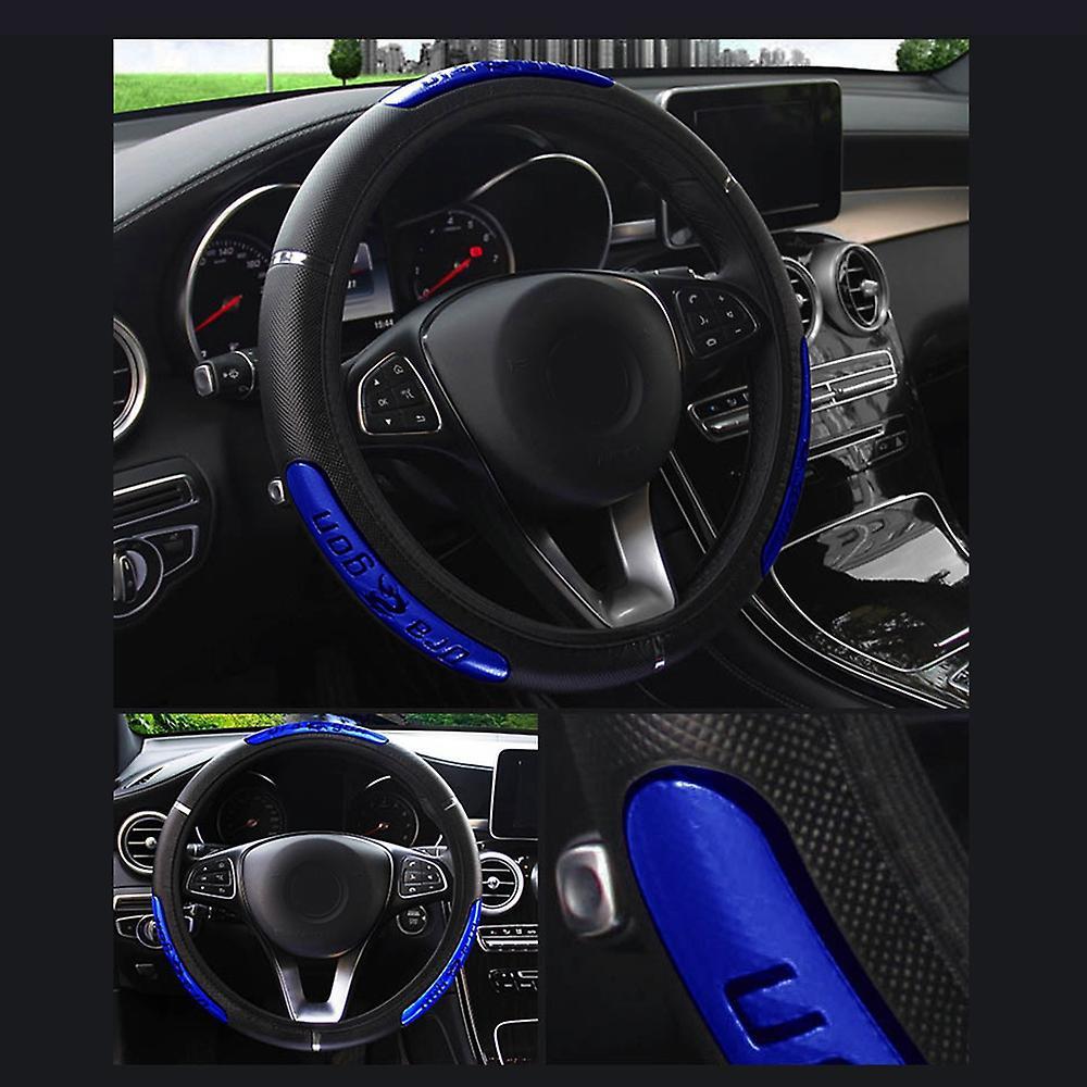 Car Steering Wheel Cover Suitable 37-38cm Auto Decoration Silver