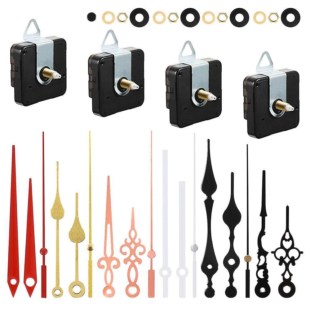 4 Pcs Wall Quartz Clock Movement Diy Mechanism Repair Replacement