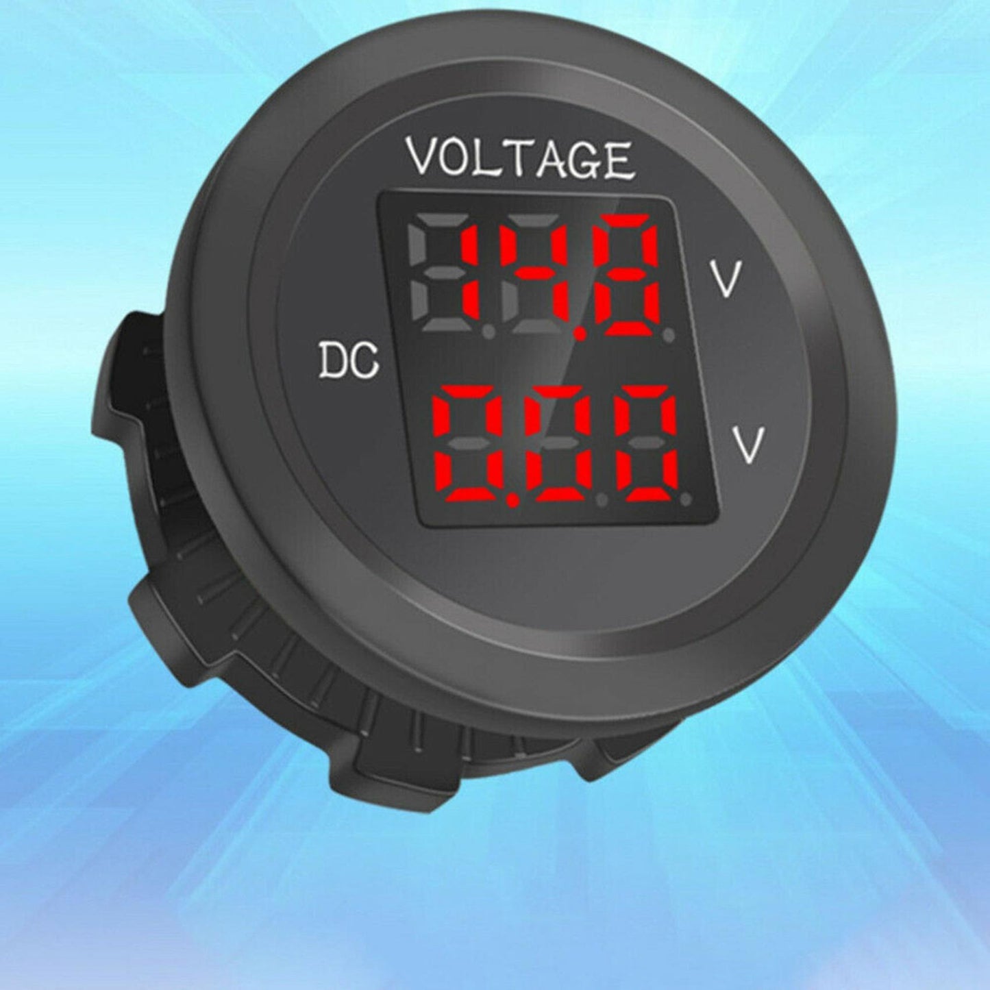 Red Light 12v-24v Car Led Display Digital Dual Voltage Tester