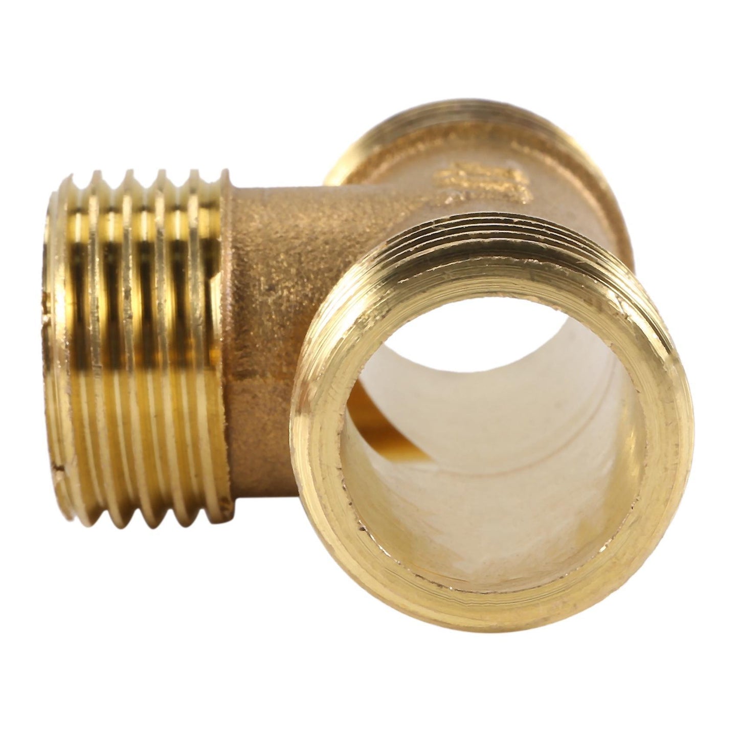 Brass T Shape Water Fuel Pipe Tee Adapter Connector 1/2" Thread