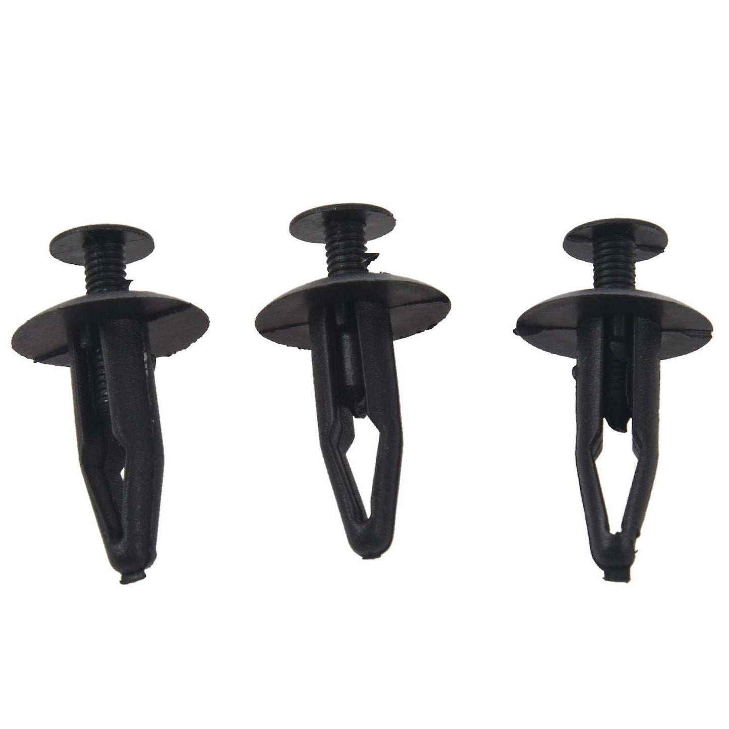 50pcs 7mm Hole Plastic Fastener Rivet Push Retainer Bumper Clip Black