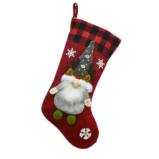 Christmas Gift Doll Christmas Stocking Child Christmas Gift Bag Gray