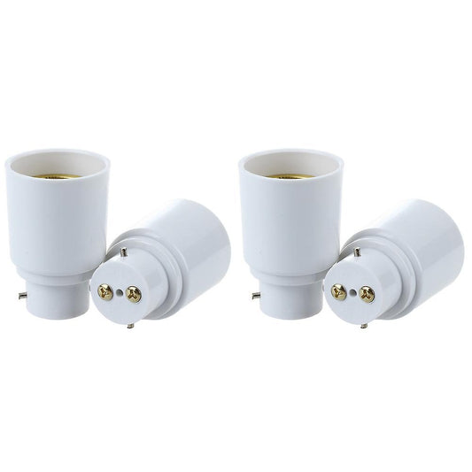 4x E27 Screw to B22 Bayonet Base Light Lamp Bulb Adapter Converter