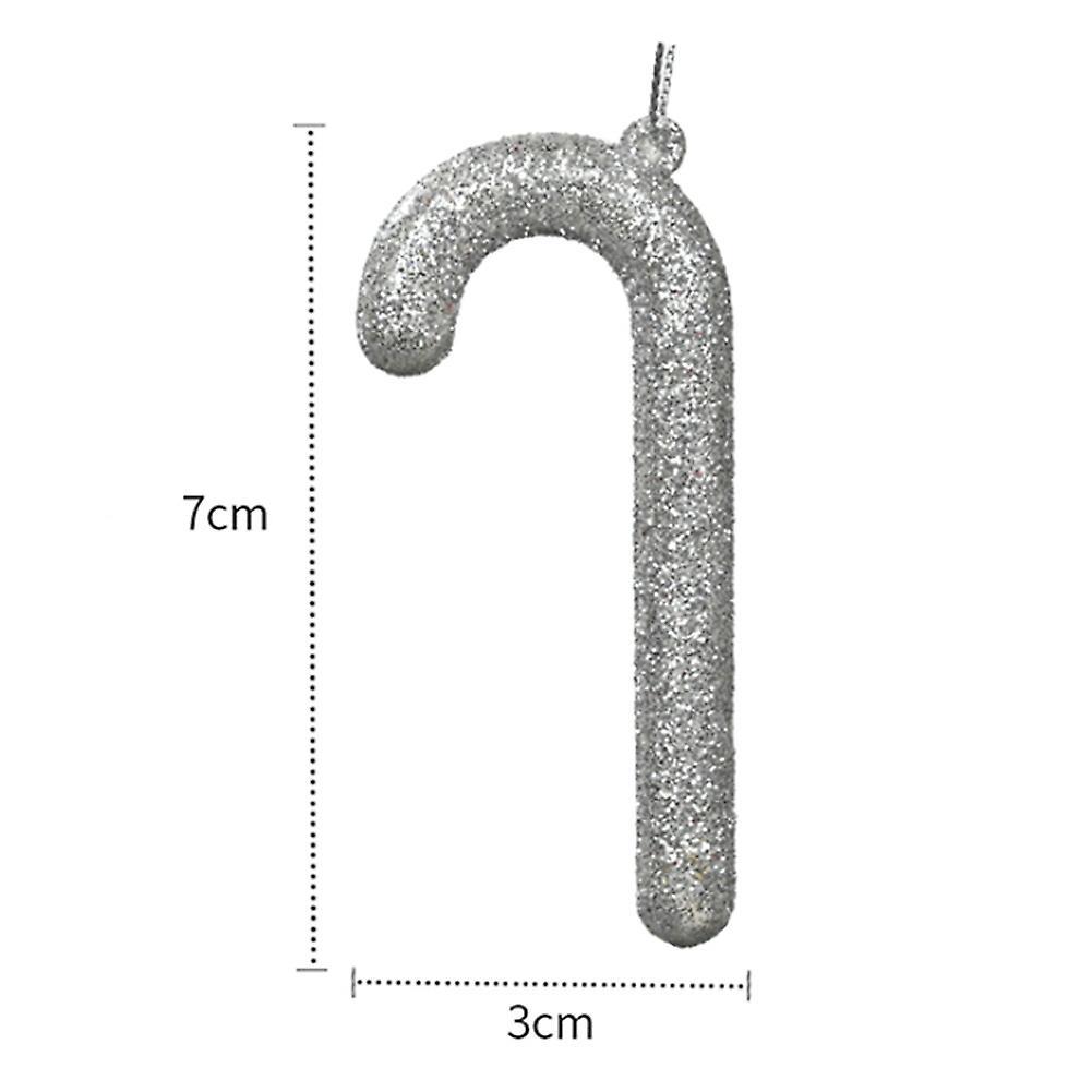 Shiny Crutch Merry Christmas Decoration Pvc Color Xmas Tree Hanging