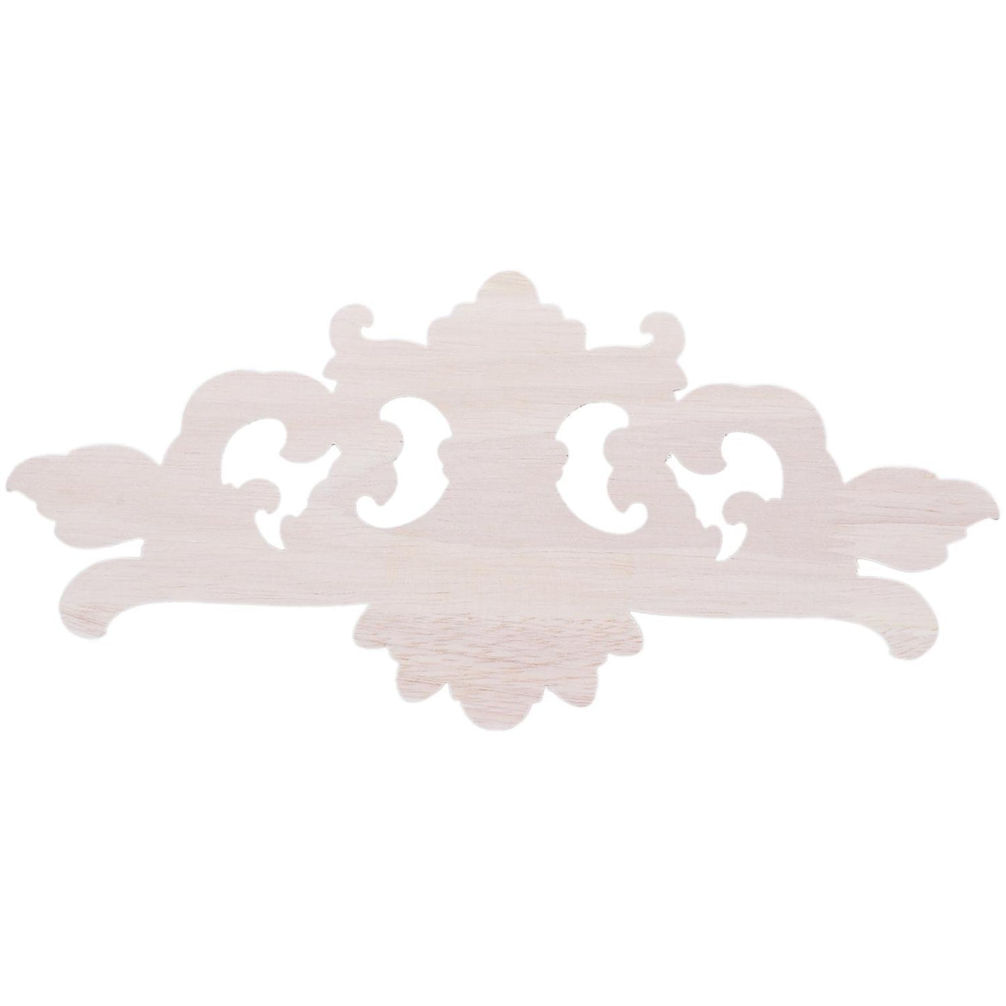 22*10 Cm Wood Carved Corner Onlay Applique Decor Unpainted