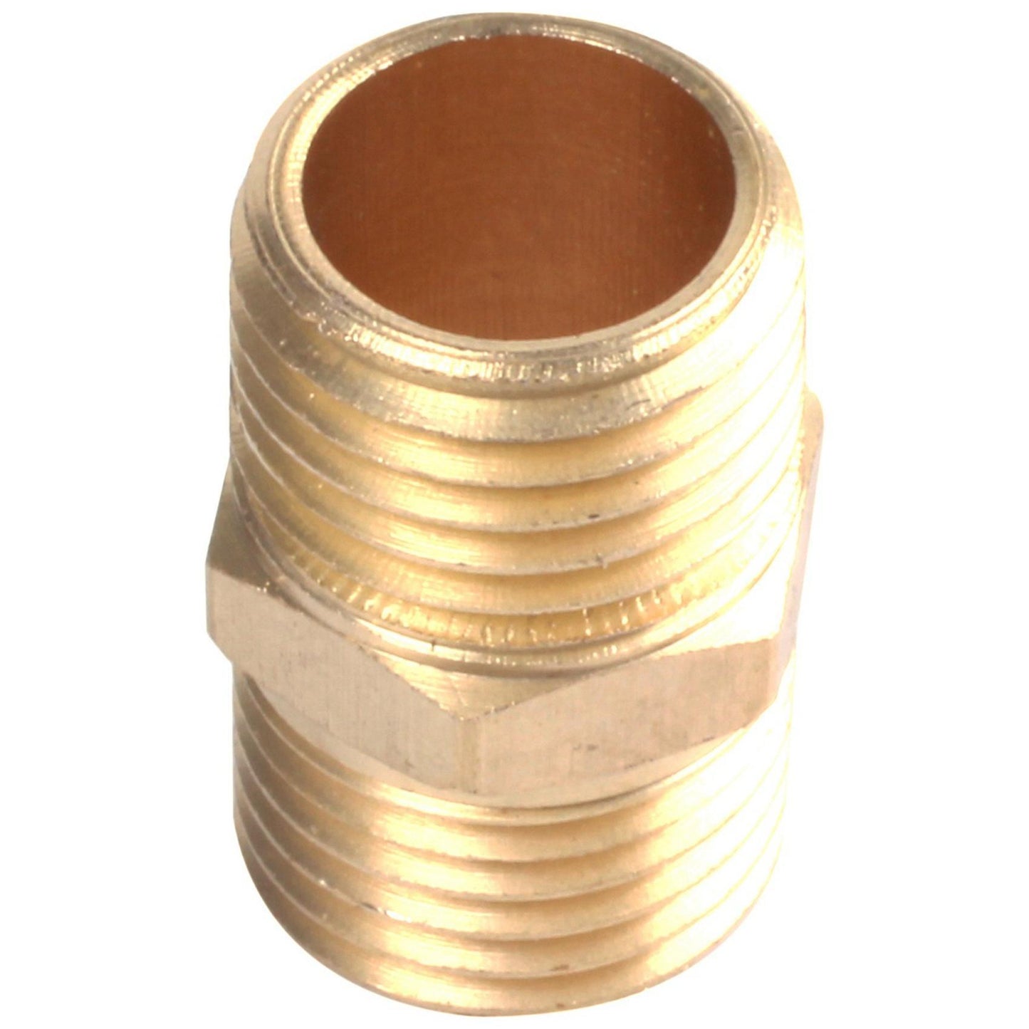 Solid Brass 1/4 Inch Pt Male Thread Water Pipe Straight Connector