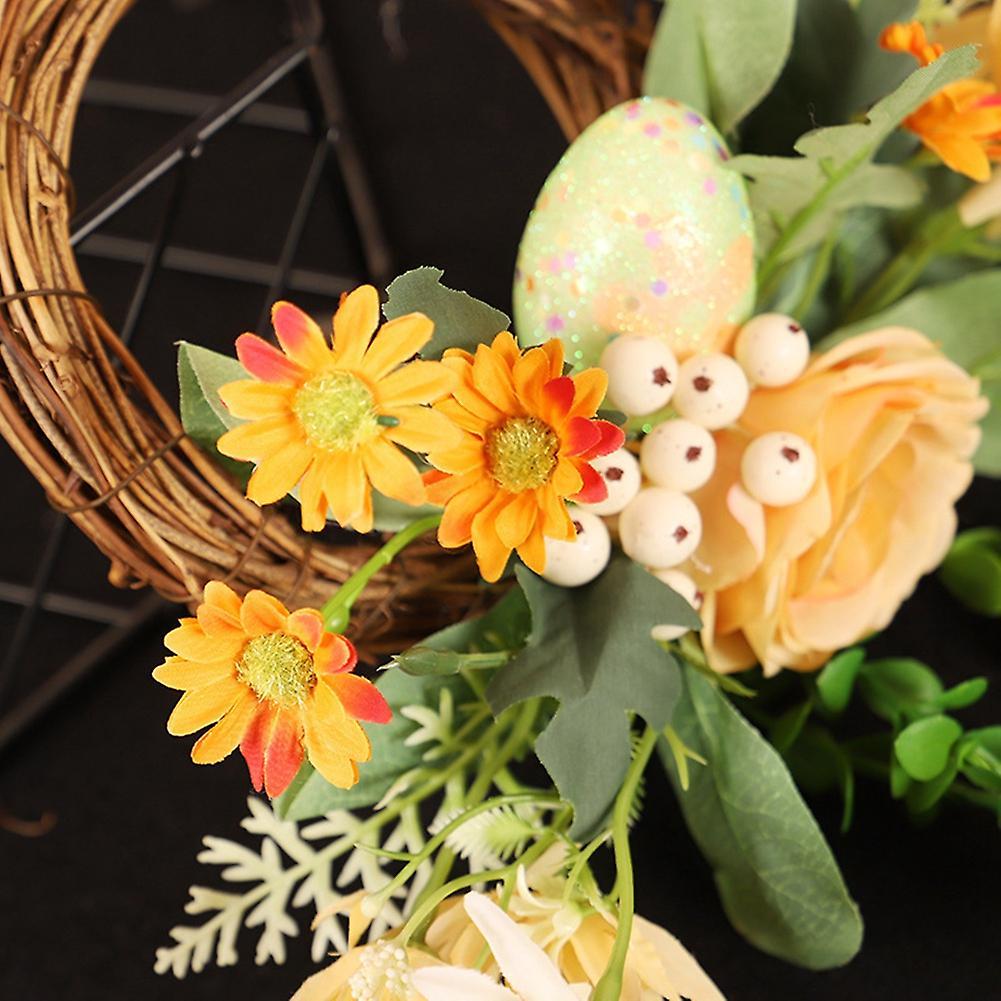 Easter Wreath Home Artificial Flower Ring Decoration