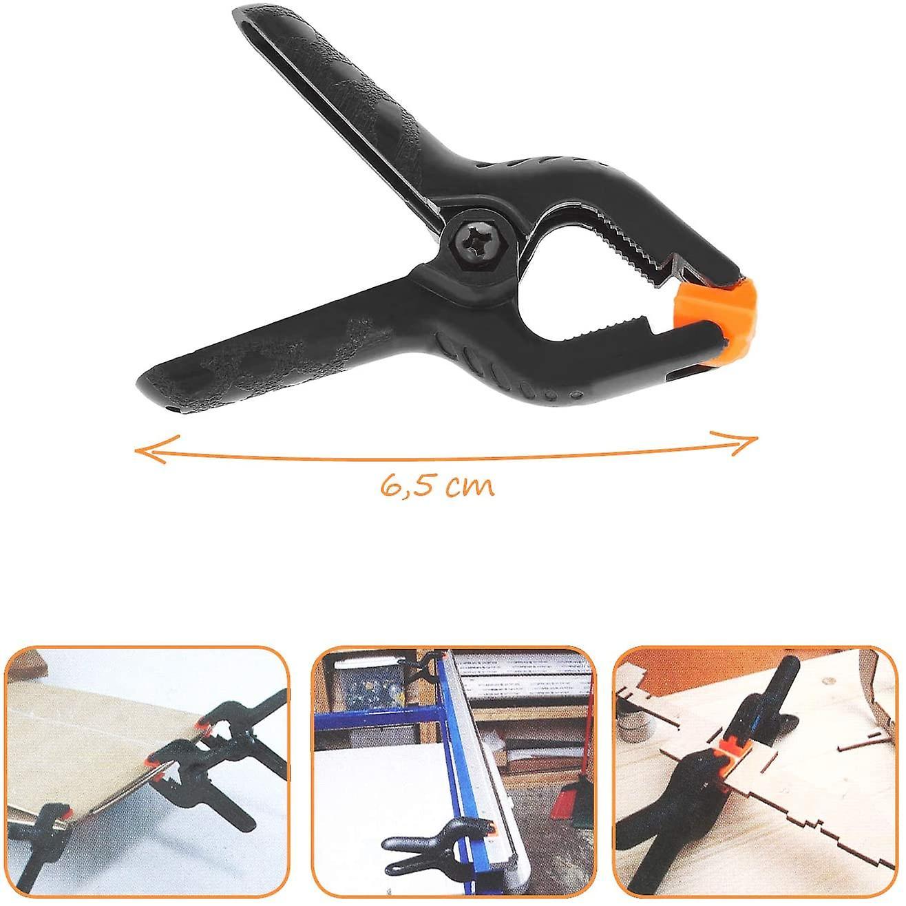 24x Spring Clamps, Plastic Glue Clamps for Universal Use In The Home