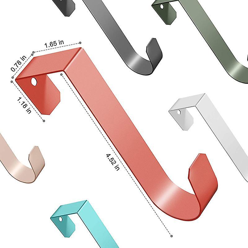 6 Pack Over The Door Hooks,metal Single Door Hanger for Hanging Coats