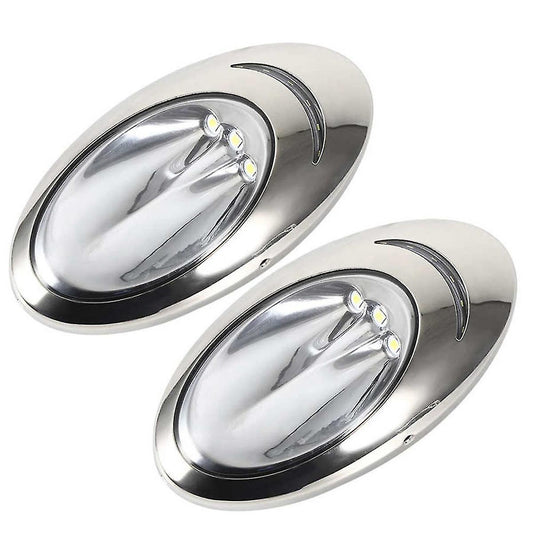 2pcs Led Marine Light Ip66 Waterproof Boat Transom Light 6300k 300lm
