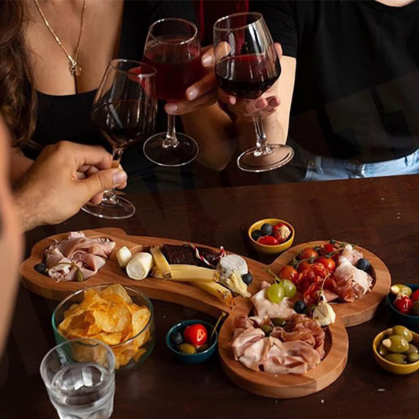 Fun Aperitif Boards, Upgraded Cheese Board Sets, Trays (9.45in)