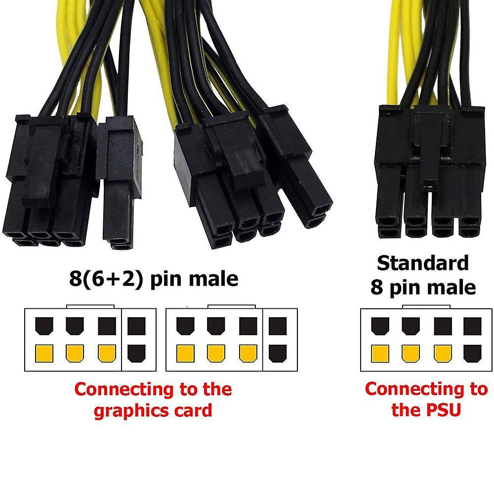 Pci-e 8 Pin Male to 8 Pin Male Power Cable for Evga Modular 60cm+20cm