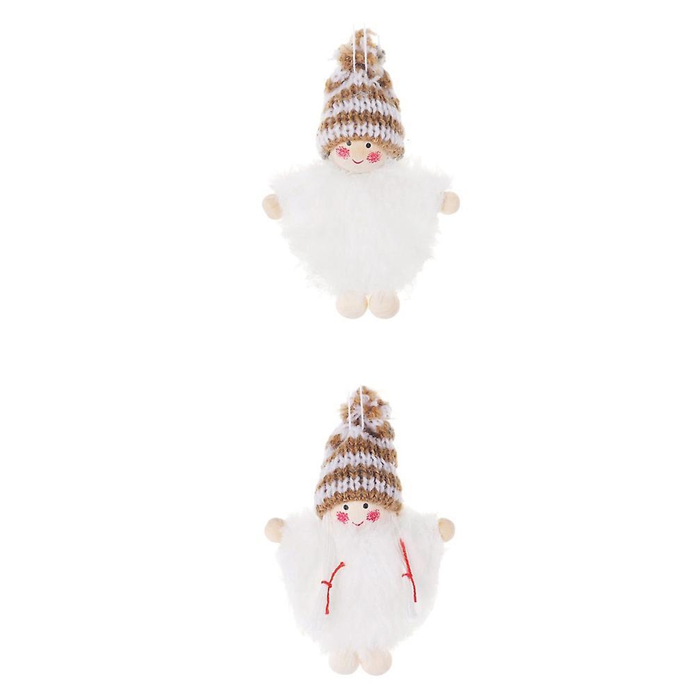 2pcs Christmas Angel Dolls Xmas Tree Decor New Year Gifts for Home A