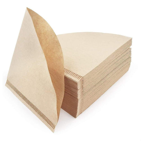 100pcs Coffee Paper Disposable V60 Cone Unbleached Brown Coffee Paper