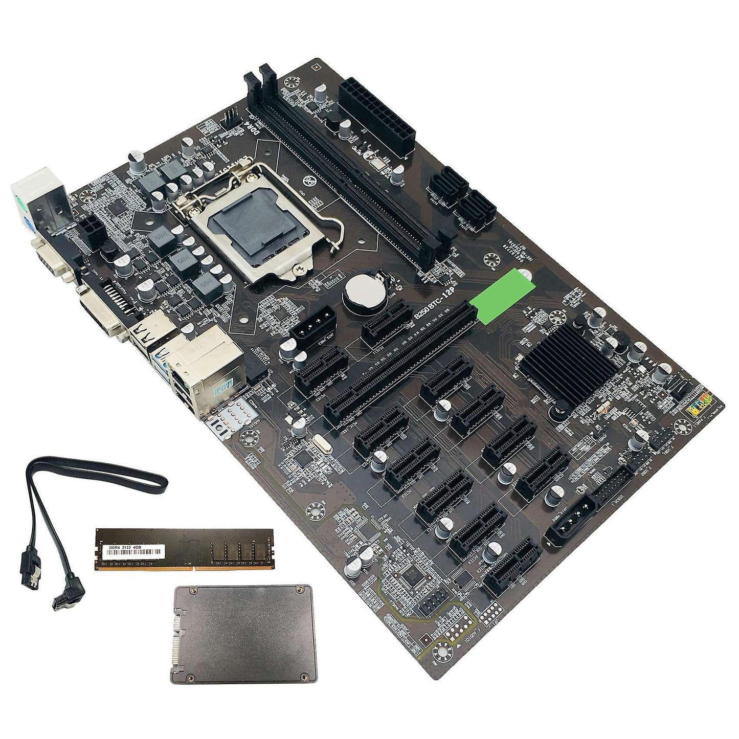 B250 Btc Mining Motherboard with 120g Ssd+ddr4 4gb 2133mhz Ram+sata