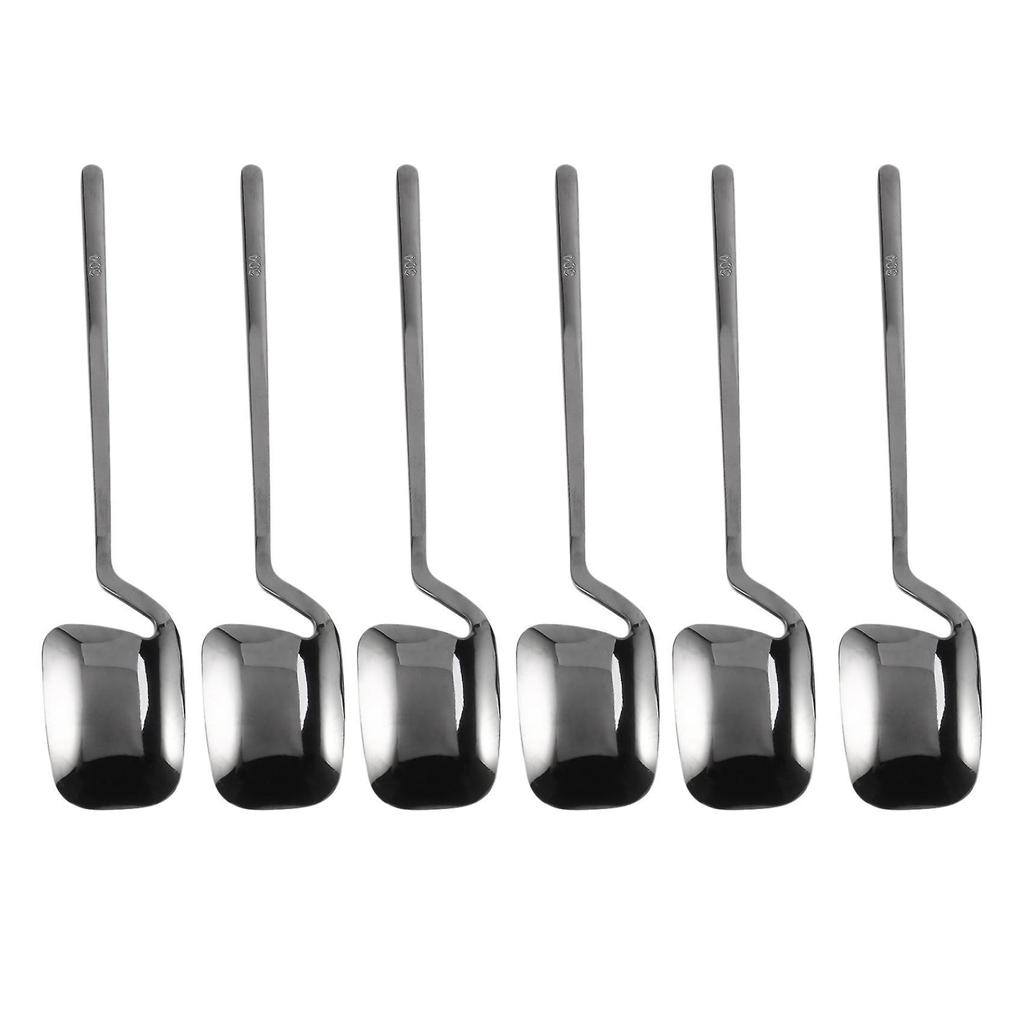 6 Pcs Mini Spoons, Coffee Spoons, Dessert Spoon, Stirring Spoon,black