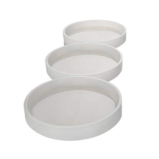 3 Pack Big Diy Round Coaster Silicone Mold, Diameter 3.94 Inch/10cm