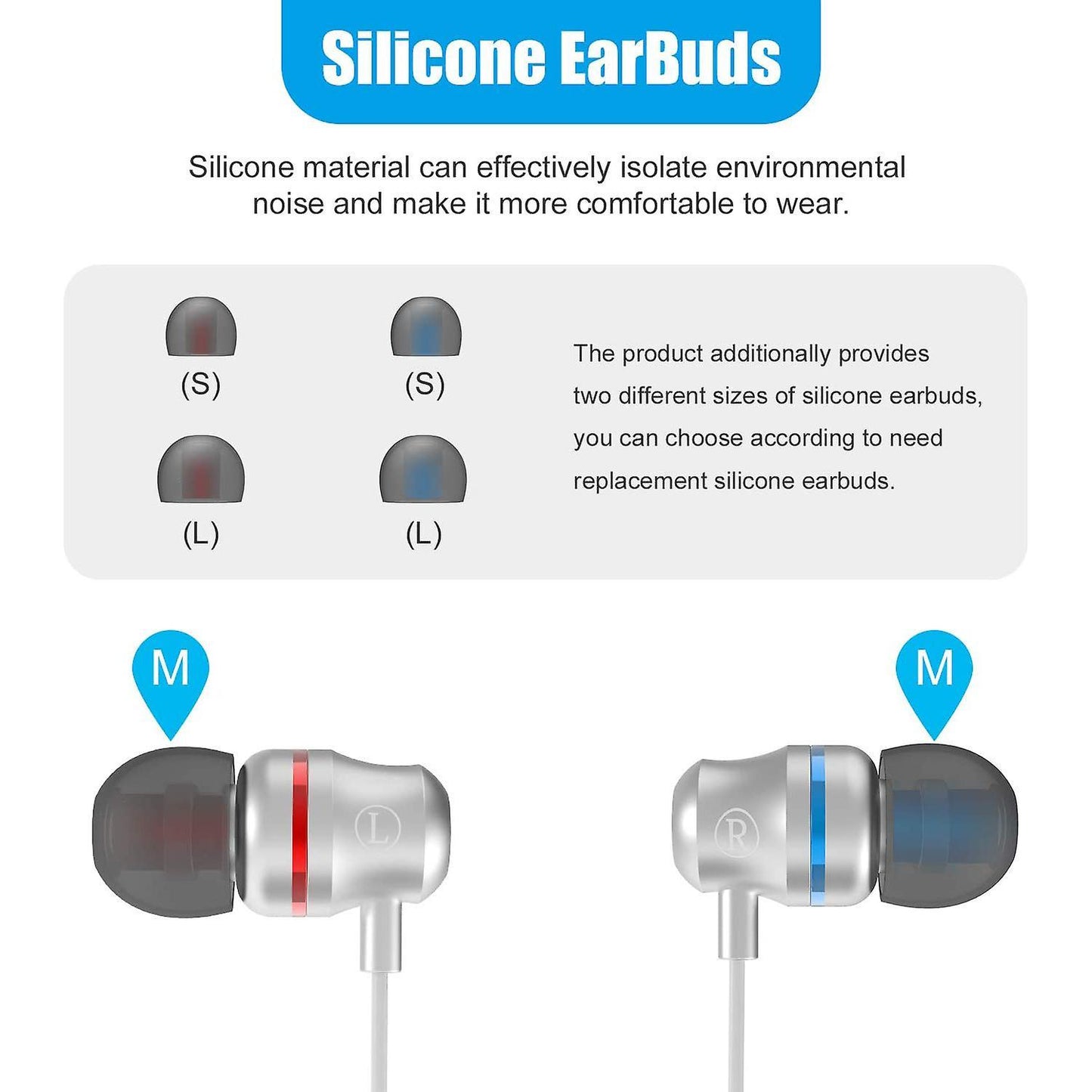 Amvr Oom Noise Isolating Earbuds for Oculus Quest 2 Vr Headset